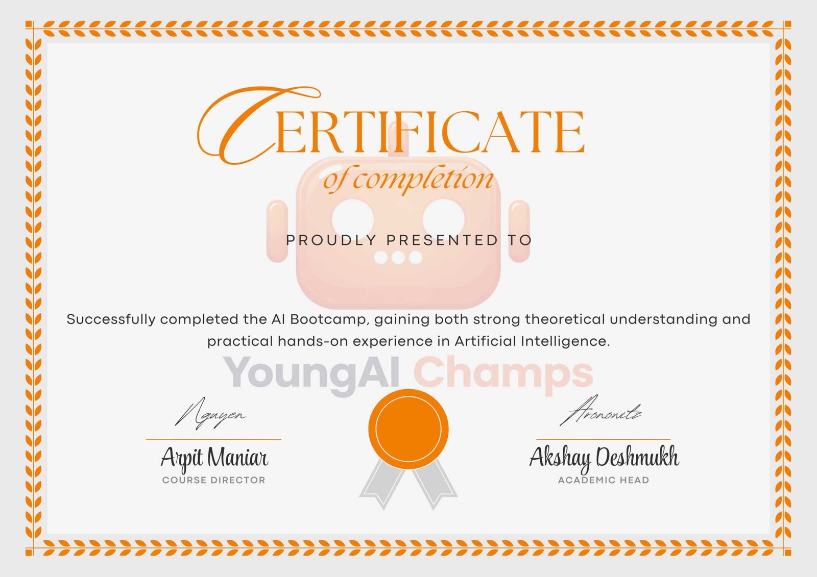 Certificate of Achievement